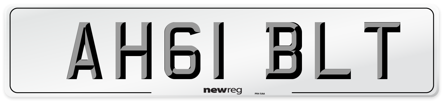 AH61 BLT Number Plate from New Reg